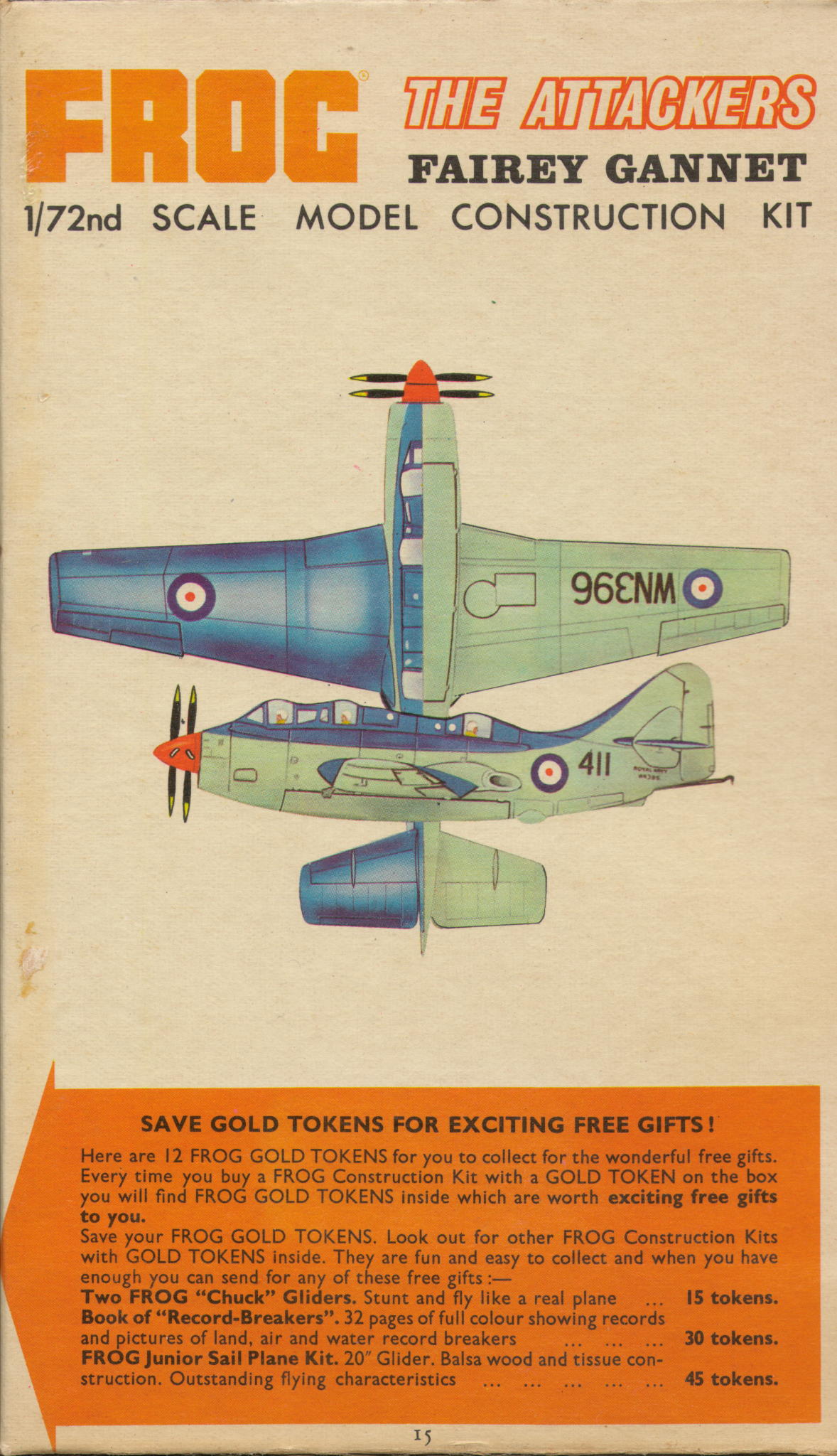 inside story FROG The Attackers Series F145 Fairey Gannet, IMA Ltd, 1965, painting guide